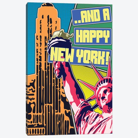 And A Happy New York Canvas Print #MIE142} by Cristian Mielu Art Print