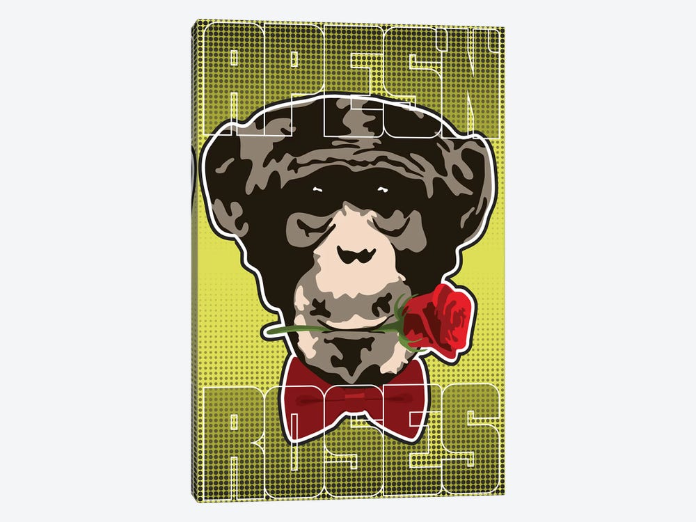 Apes 'N' Roses I by Cristian Mielu 1-piece Canvas Art Print