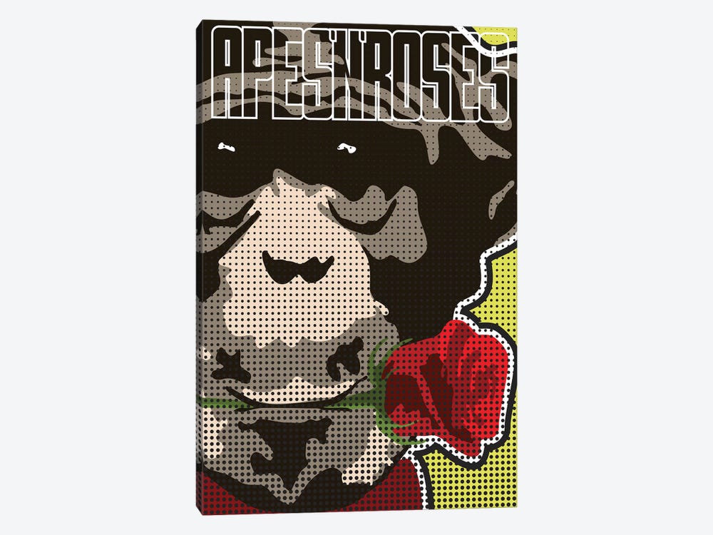 Apes 'N' Roses II by Cristian Mielu 1-piece Canvas Wall Art