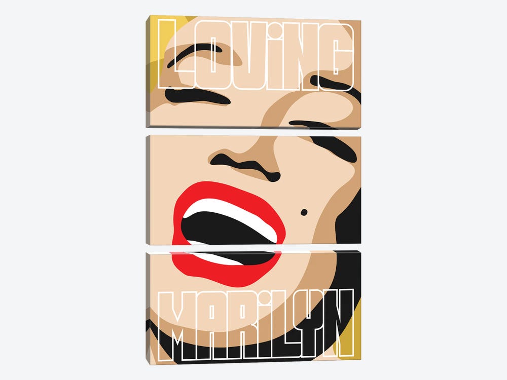 Loving Marilyn IV by Cristian Mielu 3-piece Art Print