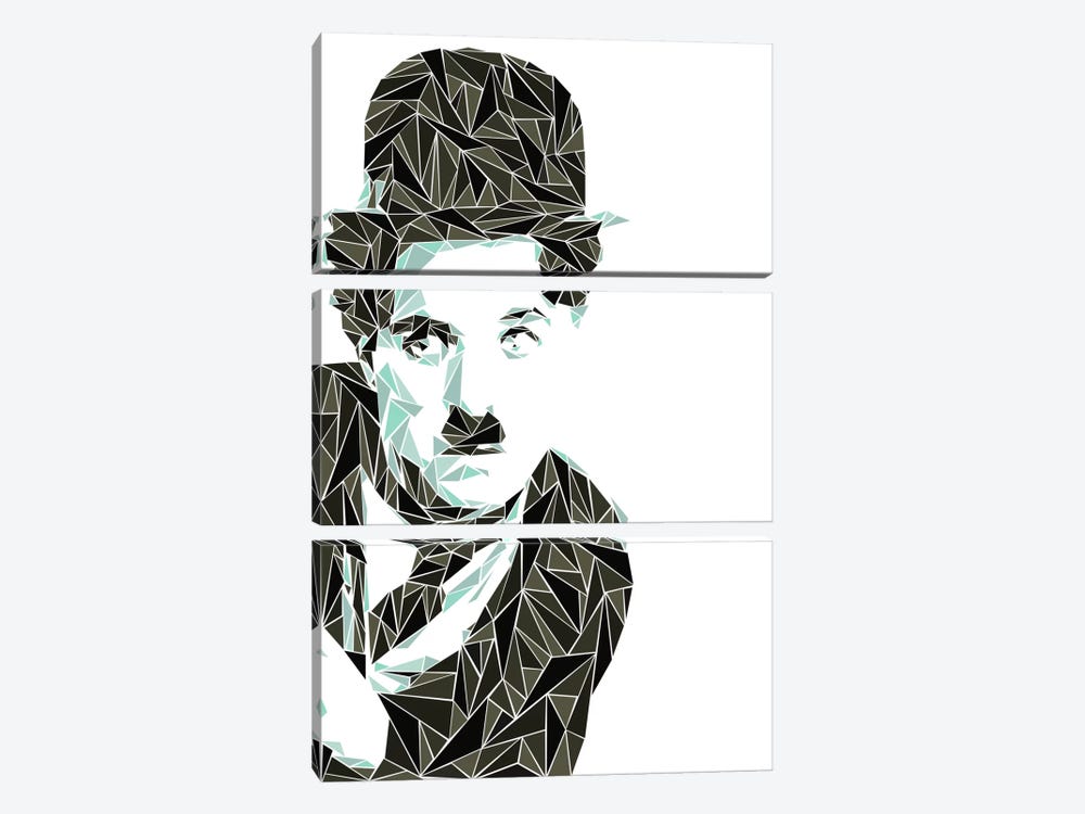 Charlie Chaplin I by Cristian Mielu 3-piece Canvas Art