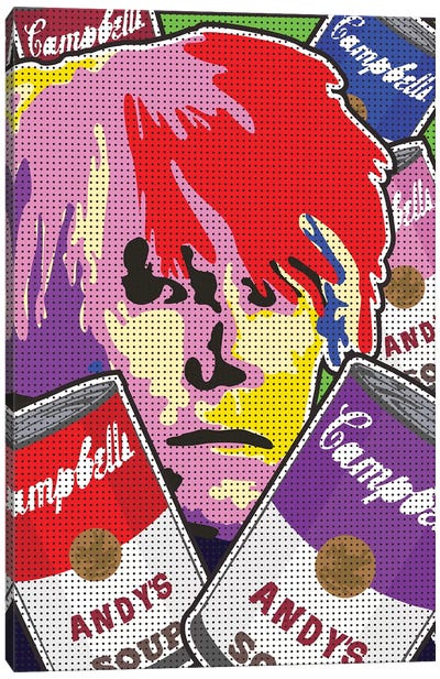 Andy's Soup Can Canvas Art Print - Eighties Nostalgia Art