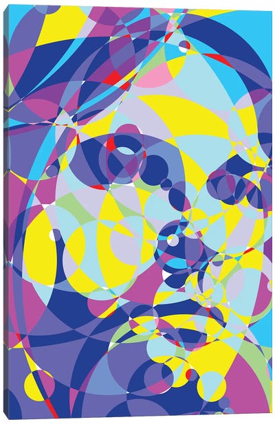 Kurt Colored Circles Canvas Art Print - Nirvana
