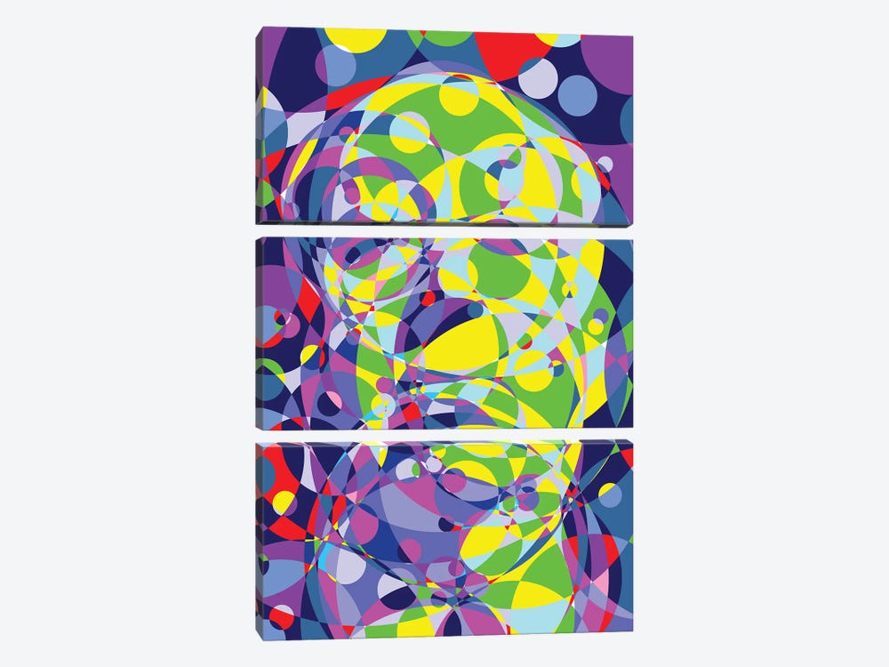 Alfred Colored Circles Circles by Cristian Mielu 3-piece Canvas Print