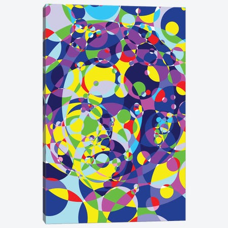 Ayrton Colored Circles Canvas Print #MIE190} by Cristian Mielu Canvas Art