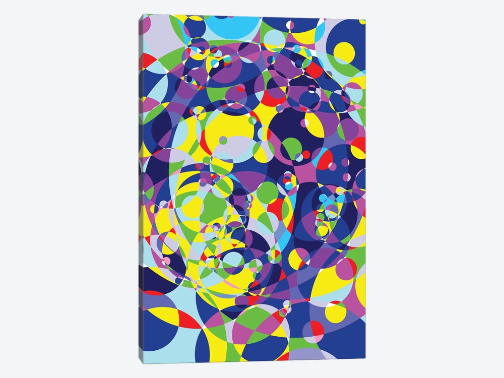 Ayrton Colored Circles by Cristian Mielu 1-piece Canvas Art Print