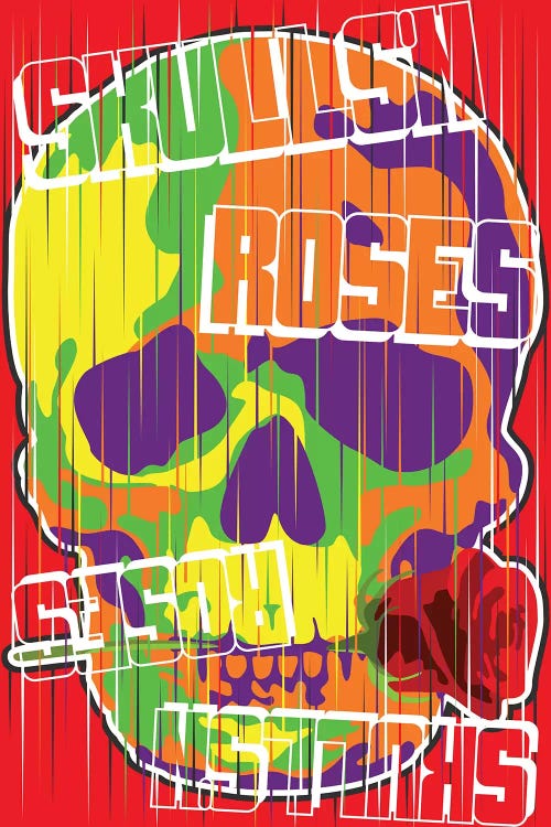 Skulls N Roses by Cristian Mielu wall art