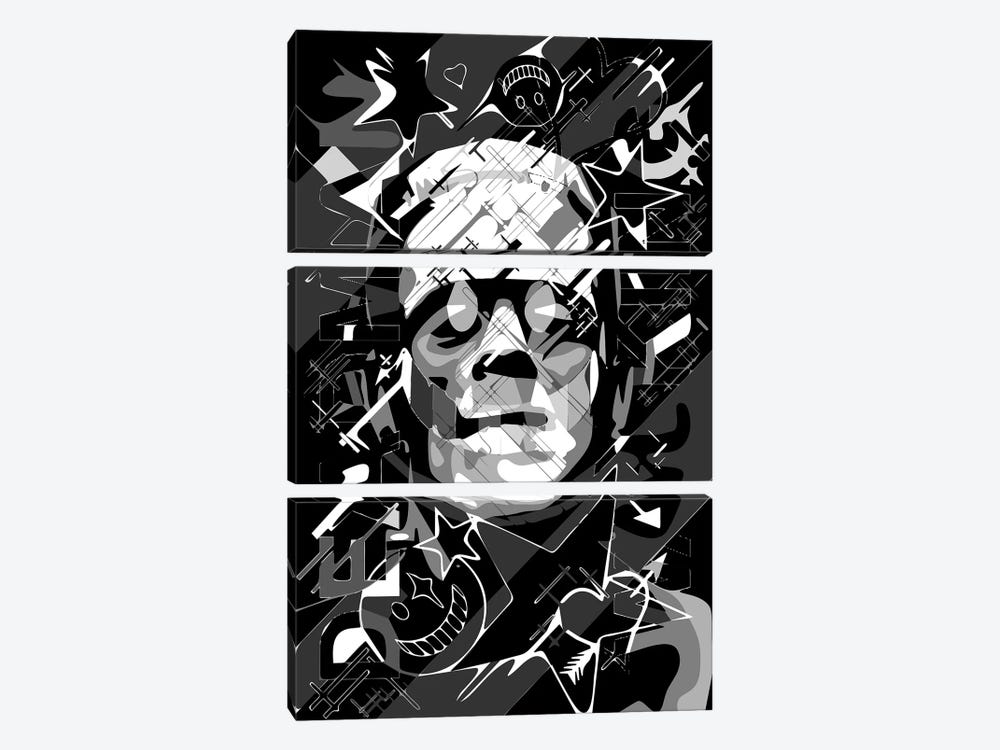 Frankenstein Deadman Walking by Cristian Mielu 3-piece Art Print