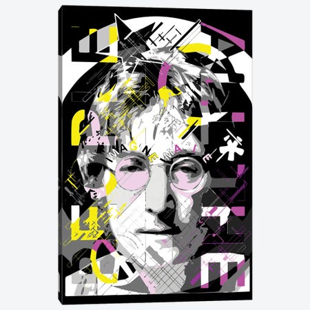 Lennon - Imagine Canvas Print #MIE222} by Cristian Mielu Canvas Artwork