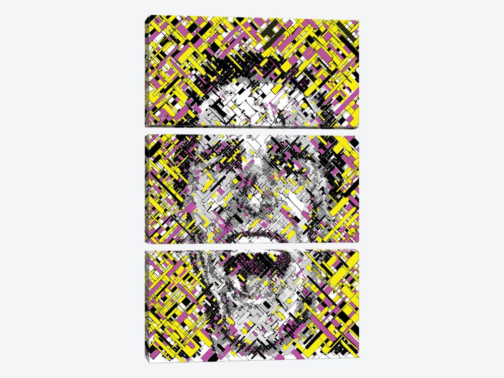 Psycho Screaming by Cristian Mielu 3-piece Canvas Art Print