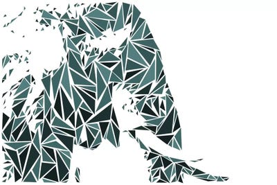 Elephant by Cristian Mielu multi panel art