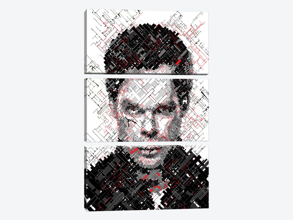 Dexter - Tones of Grey and Blood by Cristian Mielu 3-piece Canvas Artwork