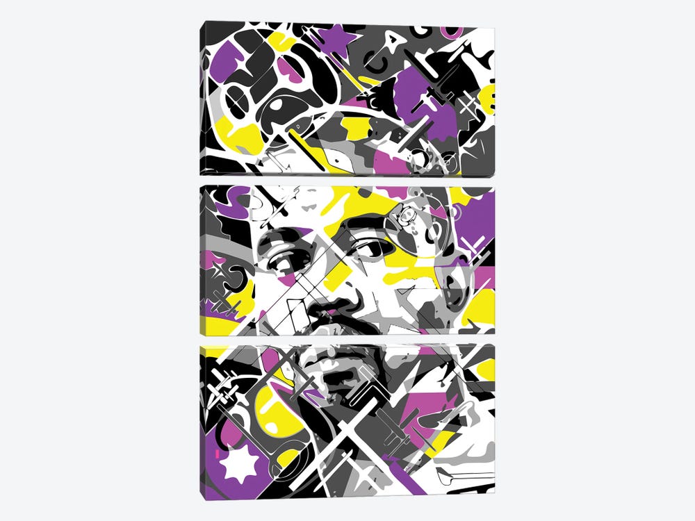 Kanye by Cristian Mielu 3-piece Canvas Wall Art