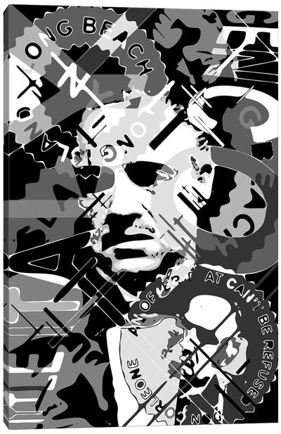 Don Corleone - An Offer That Can't Be Refused Canvas Art Print - Black & White Pop Culture Art