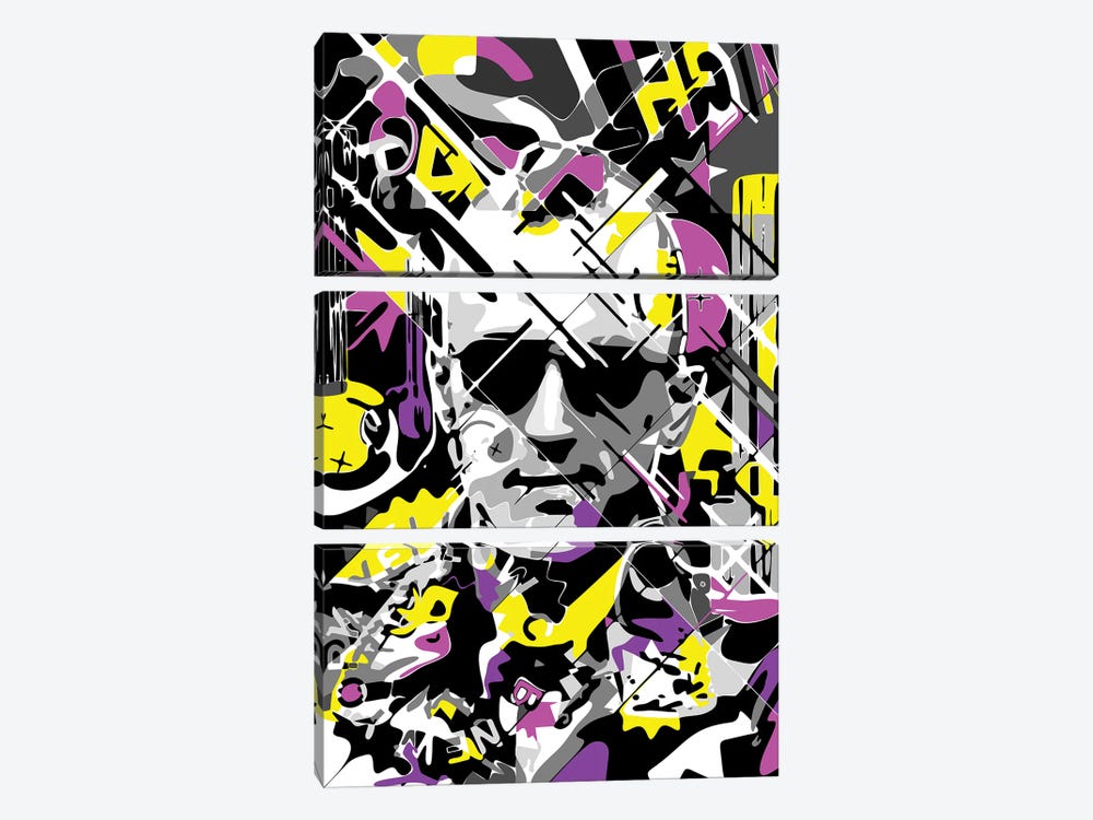 Taxi Driver - Yellow Cab by Cristian Mielu 3-piece Canvas Print