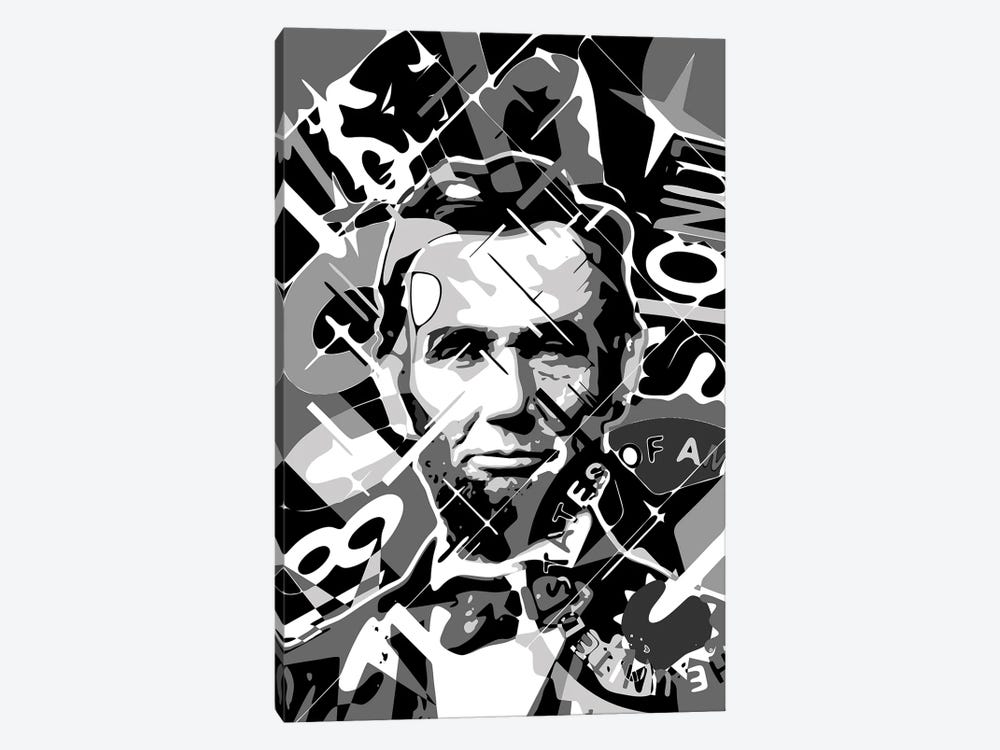 Abraham Lincoln by Cristian Mielu 1-piece Canvas Print