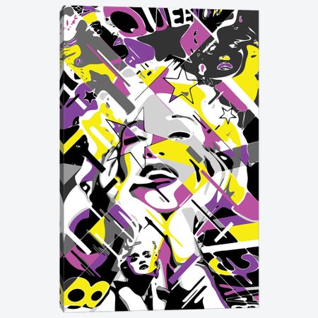 Madonna - Queen Of Pop Canvas Print #MIE323} by Cristian Mielu Canvas Print