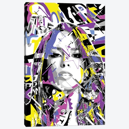 Alicia Keys Canvas Print #MIE329} by Cristian Mielu Canvas Art Print