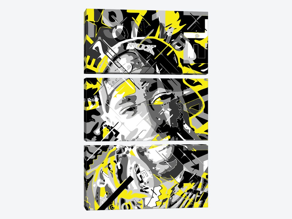 Tupac by Cristian Mielu 3-piece Canvas Print
