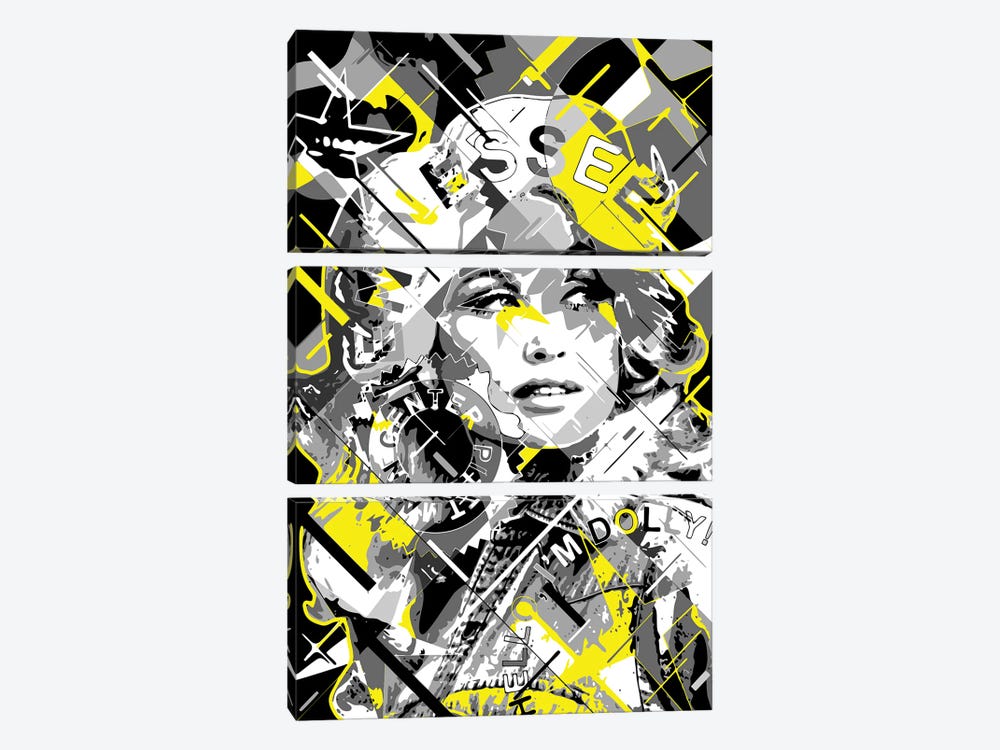 Dolly Parton by Cristian Mielu 3-piece Canvas Print