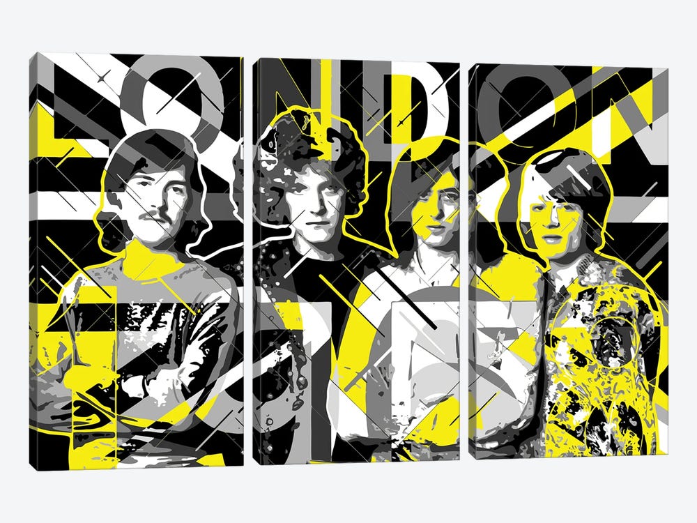 Led Zeppelin by Cristian Mielu 3-piece Canvas Print