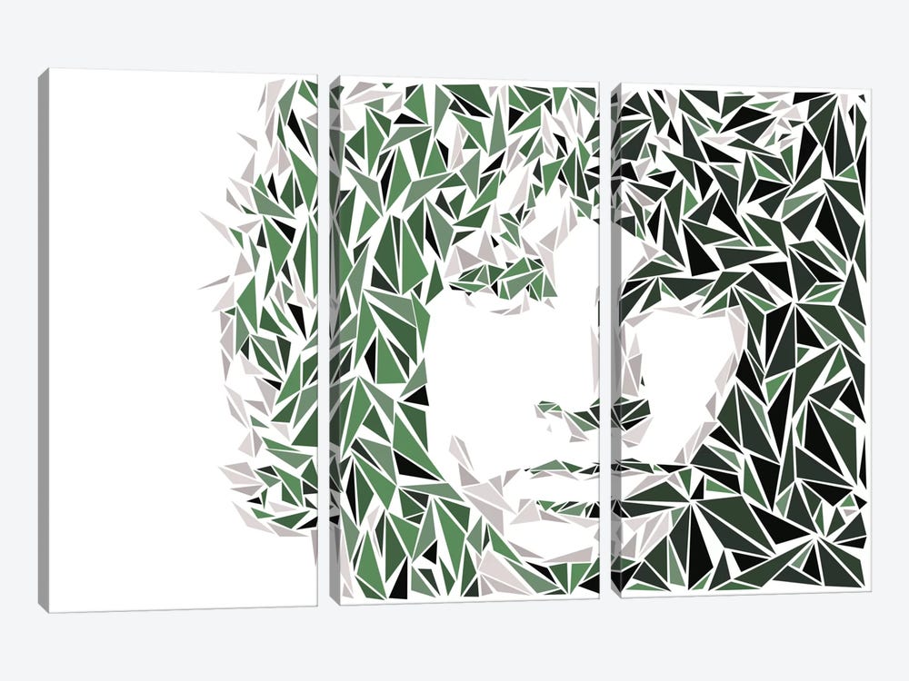 Jim Morrison by Cristian Mielu 3-piece Canvas Artwork