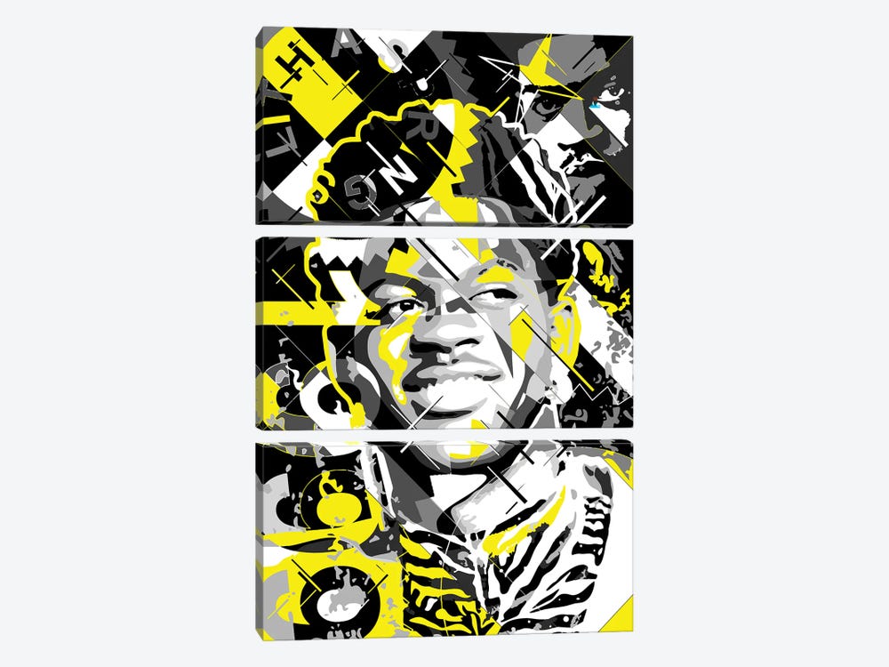 Lil Nas by Cristian Mielu 3-piece Canvas Art Print