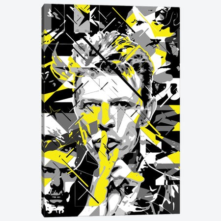 David Bowie Canvas Print #MIE388} by Cristian Mielu Canvas Art Print