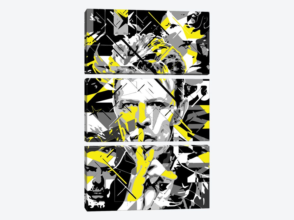 David Bowie by Cristian Mielu 3-piece Canvas Art Print