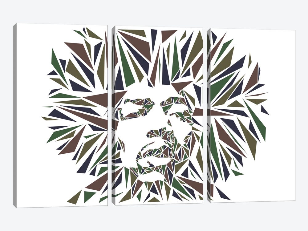 Jimi Hendrix I by Cristian Mielu 3-piece Art Print