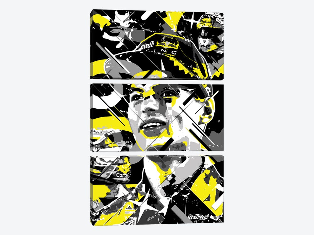 Verstappen by Cristian Mielu 3-piece Canvas Print