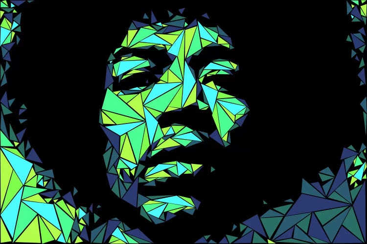 Jimi Hendrix II by Cristian Mielu wall art