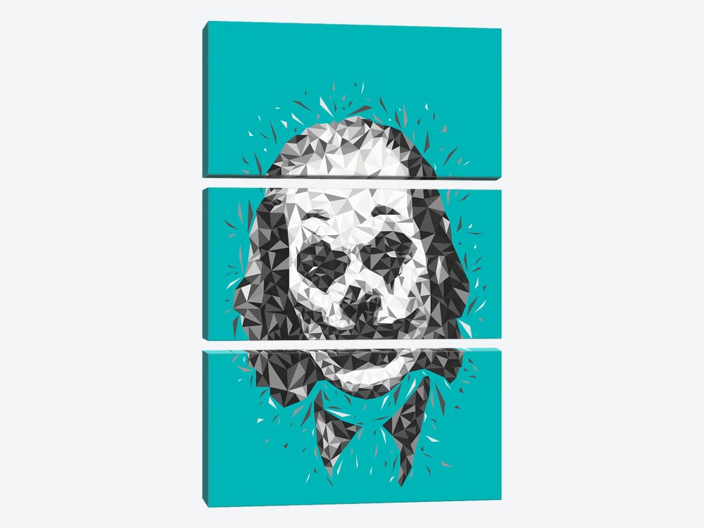 Low Poly Joker by Cristian Mielu 3-piece Canvas Print