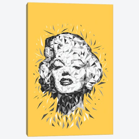 Low Poly Marilyn Canvas Print #MIE418} by Cristian Mielu Canvas Art Print