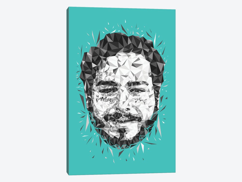 Low Poly Post Malone by Cristian Mielu 1-piece Canvas Wall Art