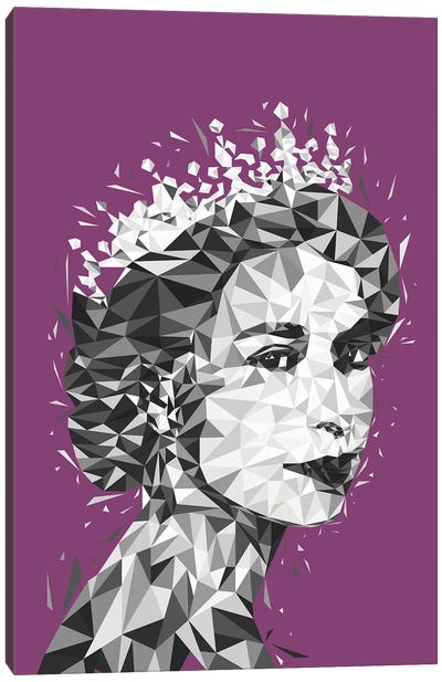 Low Poly The Queen Canvas Art Print - Cristian Mielu