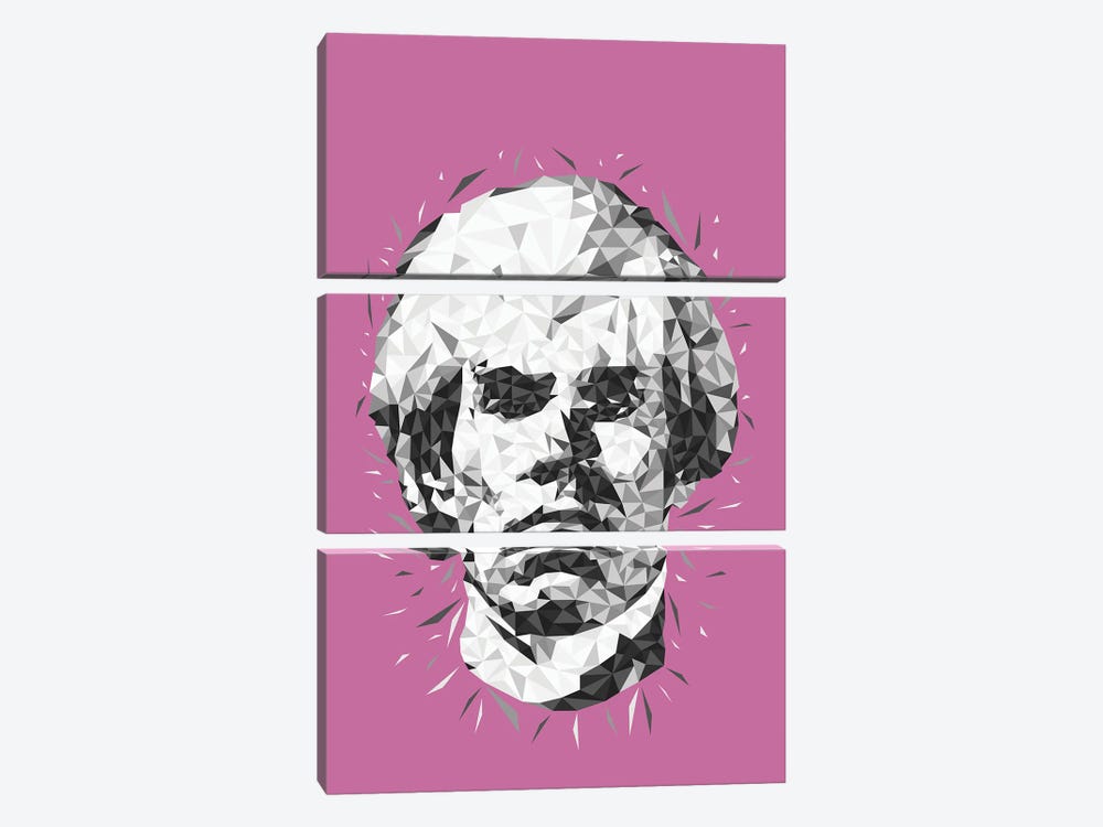 Low Poly Warhol by Cristian Mielu 3-piece Canvas Art Print