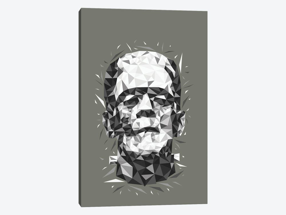 Low Poly Frankenstein by Cristian Mielu 1-piece Canvas Art