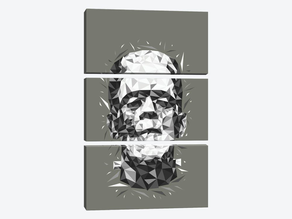 Low Poly Frankenstein by Cristian Mielu 3-piece Canvas Artwork