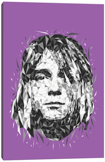 Low Poly Cobain Canvas Art Print - Cristian Mielu