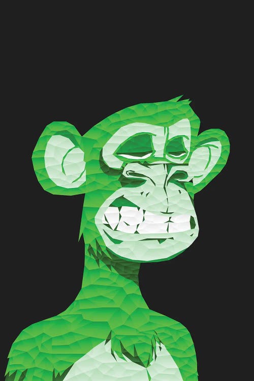 Low Poly Green Bored Ape