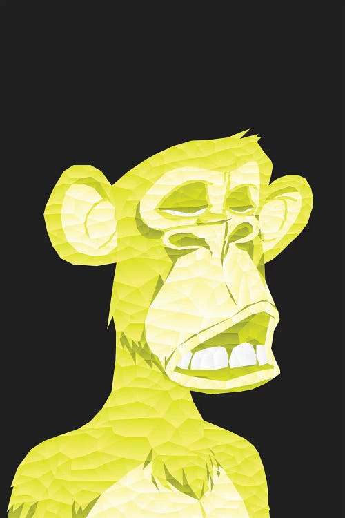 Low Poly Yellow Bored Ape