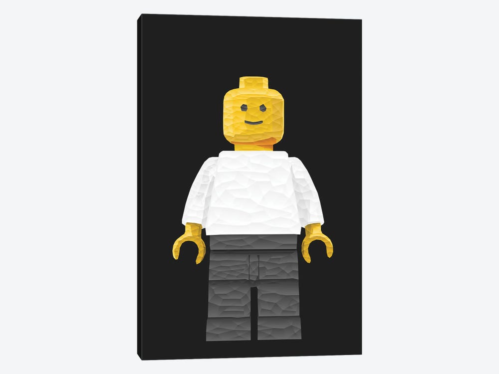 Low Poly Lego Man by Cristian Mielu 1-piece Canvas Art Print