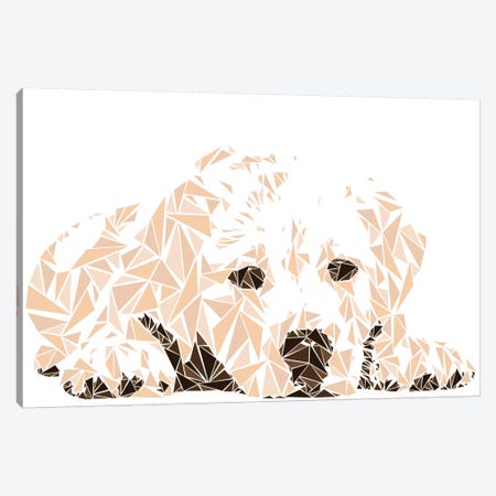 Labrador Puppy Canvas Print #MIE46} by Cristian Mielu Canvas Artwork