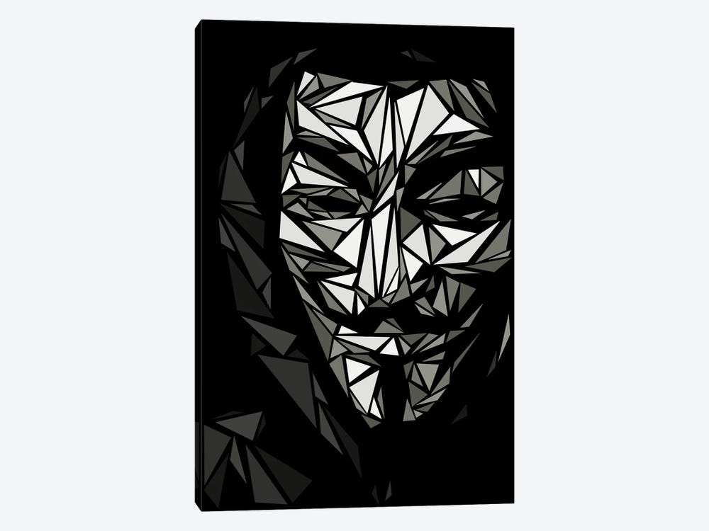 Guy Fawkes II by Cristian Mielu 1-piece Canvas Art Print