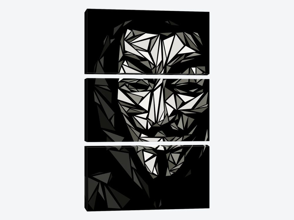 Guy Fawkes II by Cristian Mielu 3-piece Art Print