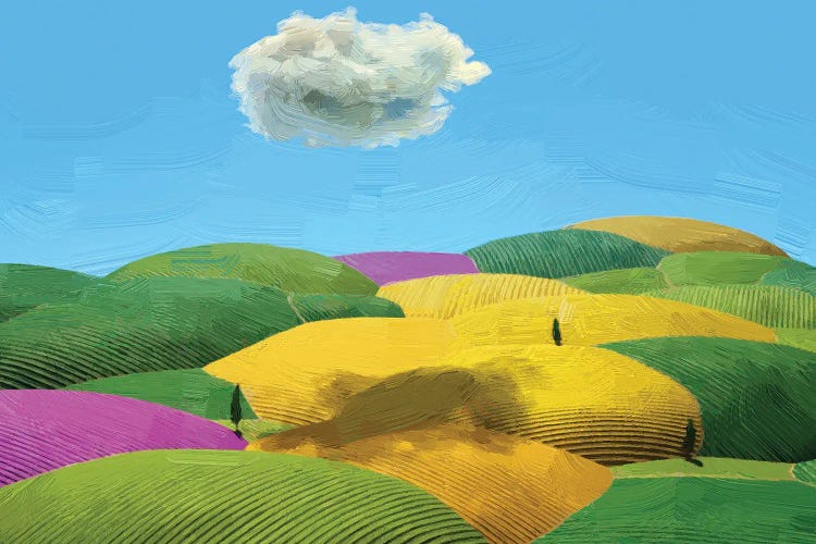 Summer Tuscan Landscape by Mike Kiev wall art