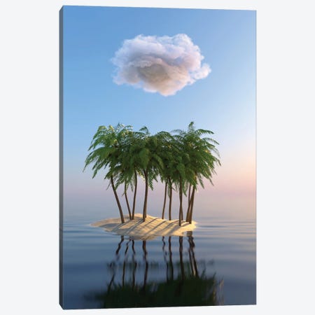 Small Tropical Island In The Sea Canvas Print #MII164} by Mike Kiev Canvas Art