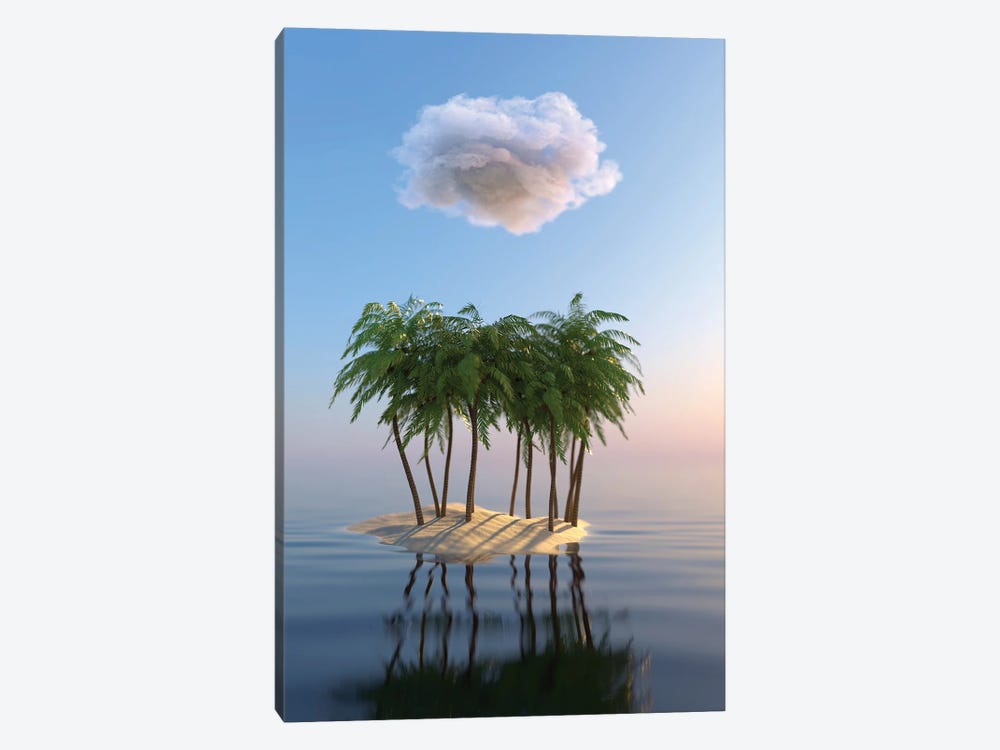 Small Tropical Island In The Sea by Mike Kiev 1-piece Canvas Art Print