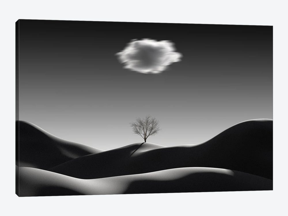 Minimalist Landscape With Blurred Cloud by Mike Kiev 1-piece Art Print